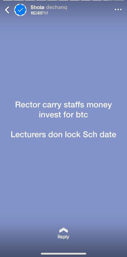 Angry lecturers lock up polytechnic gate as Rector allegedly invested their monies in Bitcoin