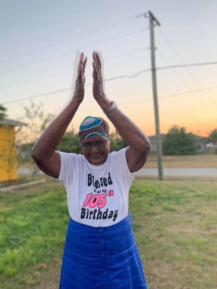 105-year-old woman celebrates her birthday in style