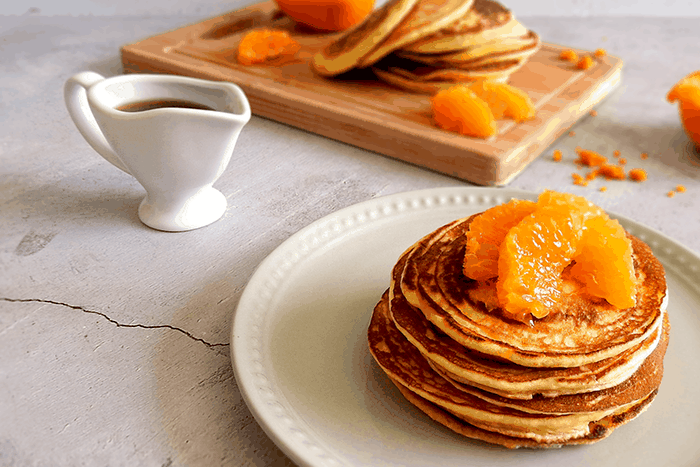 Orange pancakes