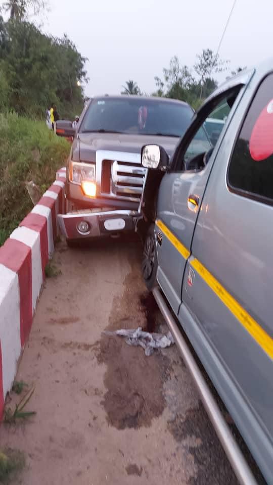 The MPs vehicle after the accident