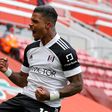 Fulham midfielder Mario Lemina celebrates after scoring at Liverpool