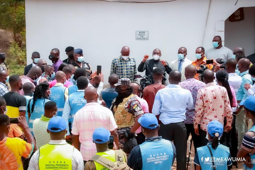 Bawumia inspects installation of unique addressing system for Ghana