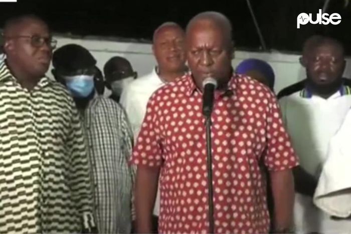 Mahama speakss on the 2020 election results