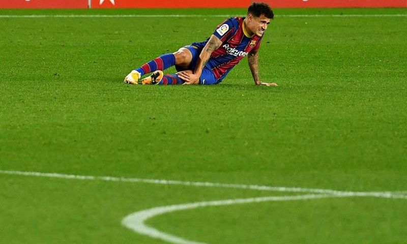 Philippe Coutinho was injured during the La Liga match against Eibar
