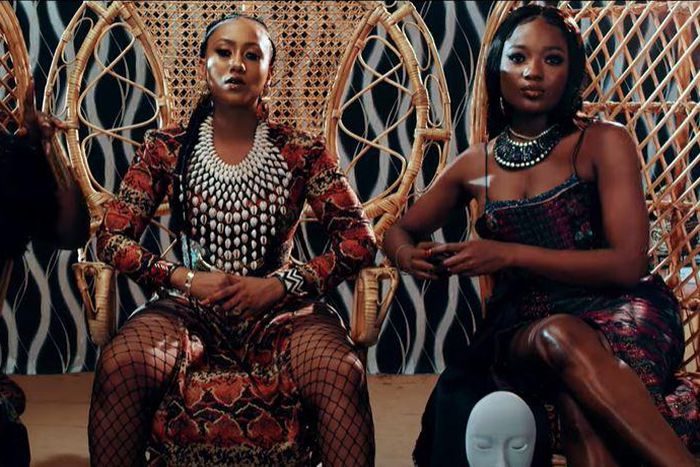 Mona4Reall in Fine Girl video with Efya and Salma Mumin