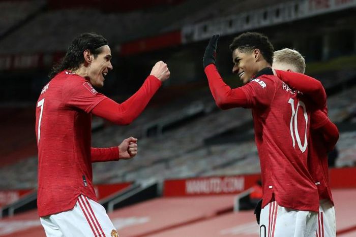 Edinson Cavani has scored five goals in 18 Manchester United games this season