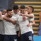 Manchester City celebrate Sergio Aguero's goal at Crystal Palace