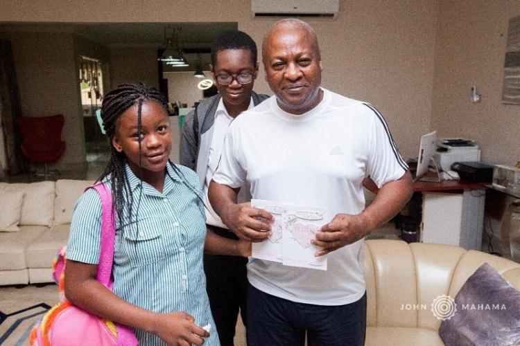 John Mahama with Farida