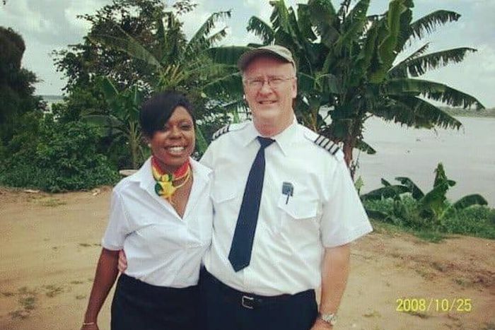 Afia Schwarzenegger air hostess