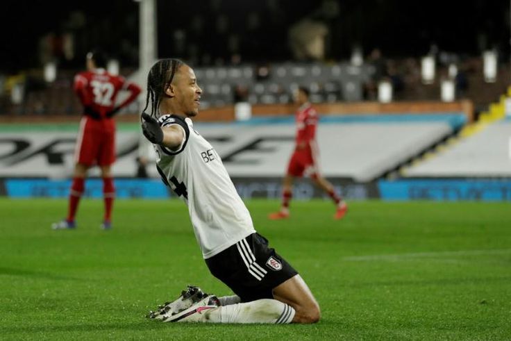 Bobby Decordova-Reid (centre) scored Fulham's goal in a 1-1 draw with Liverpool on Sunday
