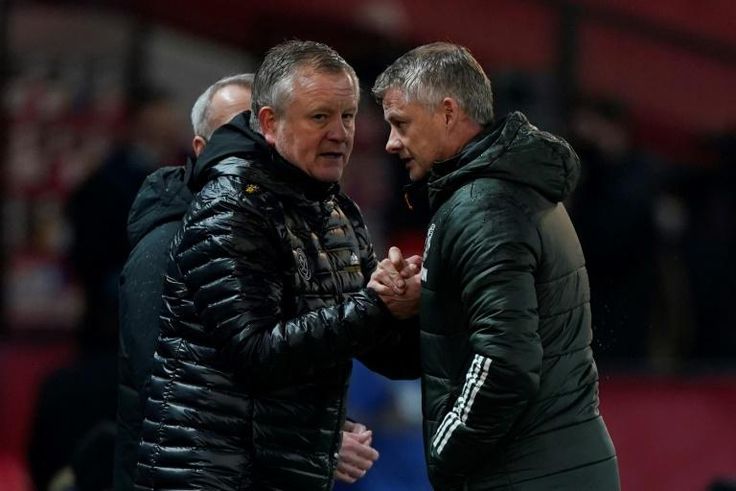 Chris Wilder (left) became the first Sheffield United manager to beat Manchester United at Old Trafford in nearly 50 years