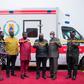 Photos: Akufo-Addo presents 40 vehicles to NADMO