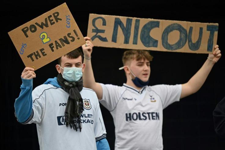 Tottenham Hotspur fans demonstrated against the club's ownership