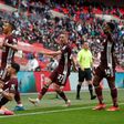 Leicester players and fans celebrate Youri Tielemans's (top left) winner against Chelsea in the FA Cup final