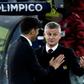 Ole Gunnar Solskjaer (R) reached his first major final as a coach
