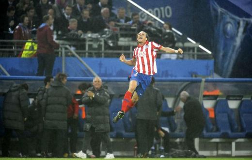 Diego Forlan's two goals won Atletico Madrid the Europa League final against Fulham in 2010