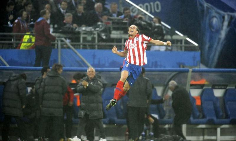Diego Forlan's two goals won Atletico Madrid the Europa League final against Fulham in 2010