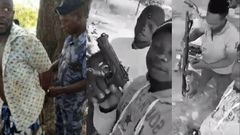 Police reportedly arrest one of the men flaunting guns in a viral video