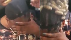 Lady grabbed at the airport with illegal drugs hidden under her hair