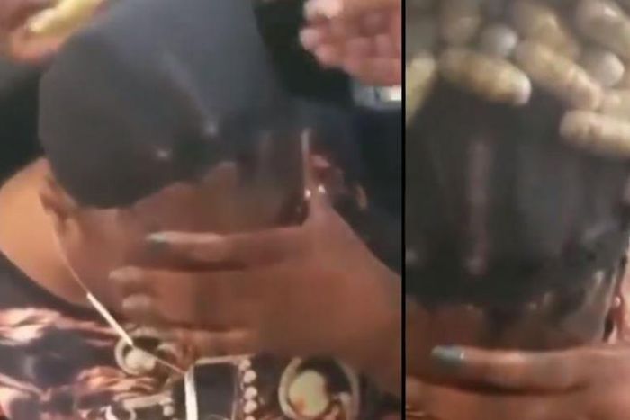 Lady grabbed at the airport with illegal drugs hidden under her hair