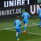 Man of the moment: Holstein Kiel defender Simon Lorenz (second right) celebrates his goal