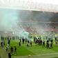 Supporters protesting against Manchester United's owners invaded the pitch at Old Trafford