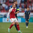 Denmark's Christian Eriksen (L) collapsed in a Euro 2020 match in Copenhagen