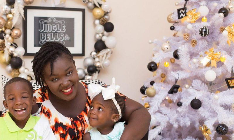 Tima Kumkum with her children