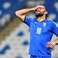 Vedat Muriqi of Kosovo, whose team play Spain on Wednesday in a World Cup qualifier overshadowed by a diplomatic spat
