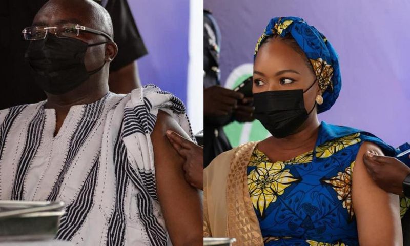 Bawumia, wife take COVID-19 jab publicly