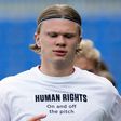 Star forward Erling Braut Haaland and his Norway teammates wore these t-shirts before a World Cup qualifying match