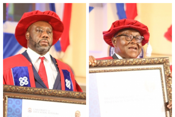 Prof Mike Oquaye and Dr Matthew Opoku Prempeh