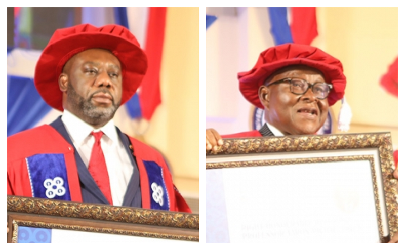Prof Mike Oquaye and Dr Matthew Opoku Prempeh