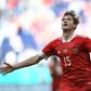 Aleksei Miranchuk celebrates scoring Russia's goal against Finland