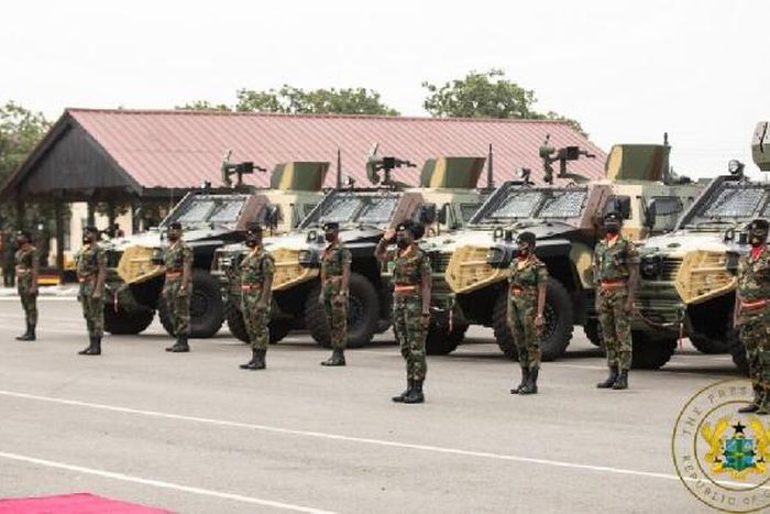 President presents armoured vehicles to GAF