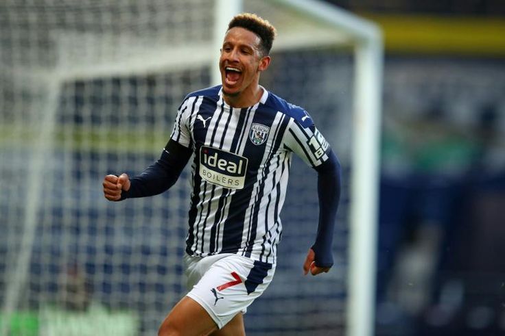 West Brom striker Callum Robinson celebrates scoring against Southampton
