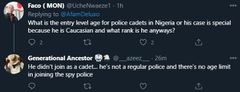 Nigerians raise alarm as white man gets recruited into their police service