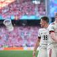 De Bruyne (R) did not want to celebrate his winning goal