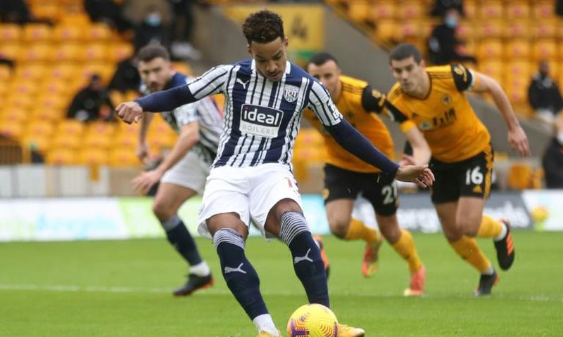 West Brom's Matheus Pereira scored twice from the penalty spot against Wolves