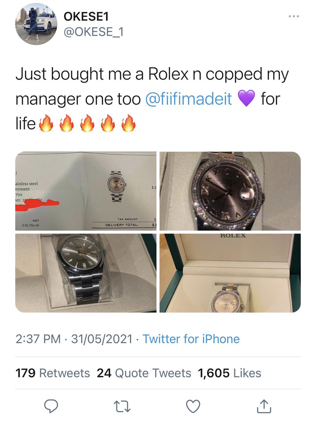 Rich kid Prince TOD and singer Okese1 clash over Rolex wrist watch 5