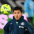 Real Madrid's Takefusa Kubo was on loan at Getafe in Spain's La Liga last season