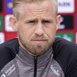 Denmark's Kasper Schmeichel talking to media about Christian Eriksen on Monday
