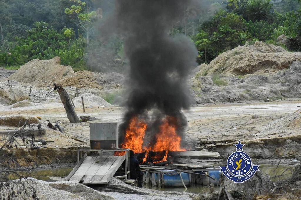 Police Operations Vanguard destroys 59 Changfang motors used for galamsey