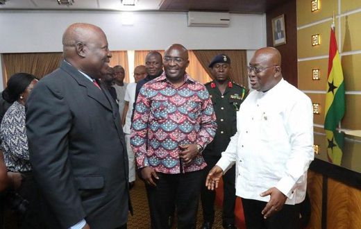 Martin Amidu, Special Prosecutor with President Nana Addo Dankwa Akufo-Addo and vice President Bawumia