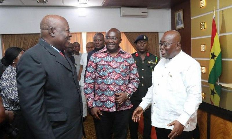 Martin Amidu, Special Prosecutor with President Nana Addo Dankwa Akufo-Addo and vice President Bawumia