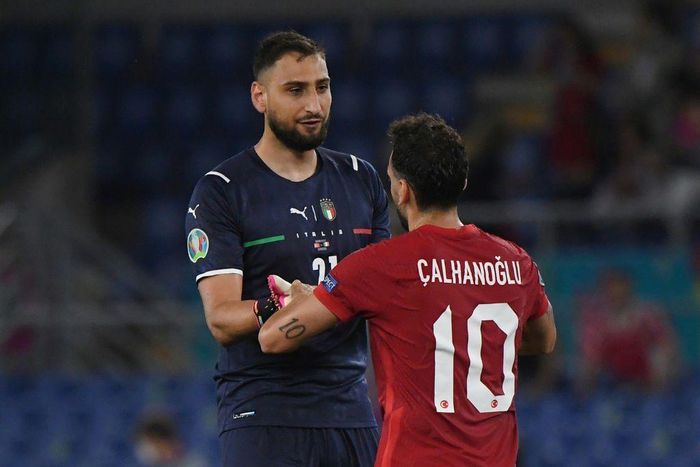 On the way out: After Turkey's 
Euro 2020, which opened with a loss to Italy, ended early, Hakan Calhanoglu announced he was leaving AC Milan, Italy goalkeeper Gianluigi Donnarumma may soon follow