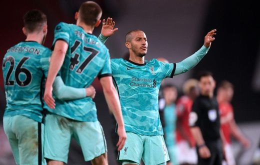 Liverpool players celebrate