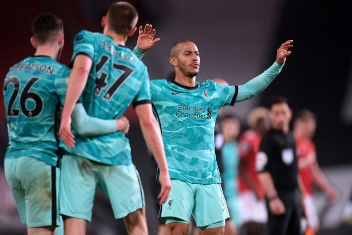 Liverpool players celebrate