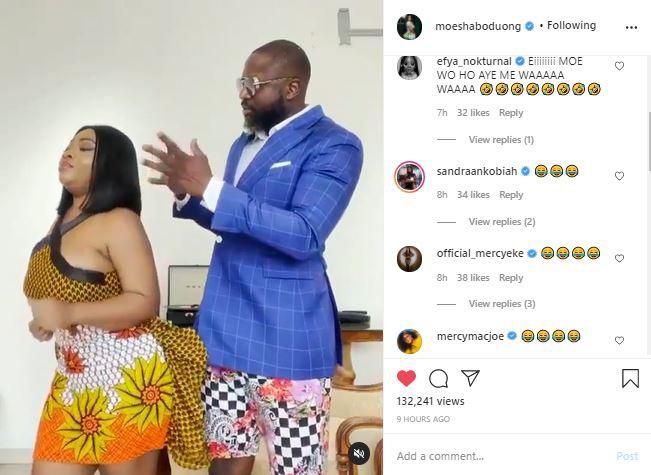 Comments on Moesha Boduong Slow Mo Challenge with Elikem Kumordzie