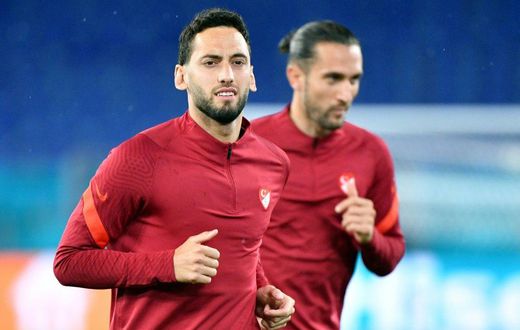 Turkey's Hakan Calhanoglu plays for club side AC Milan.